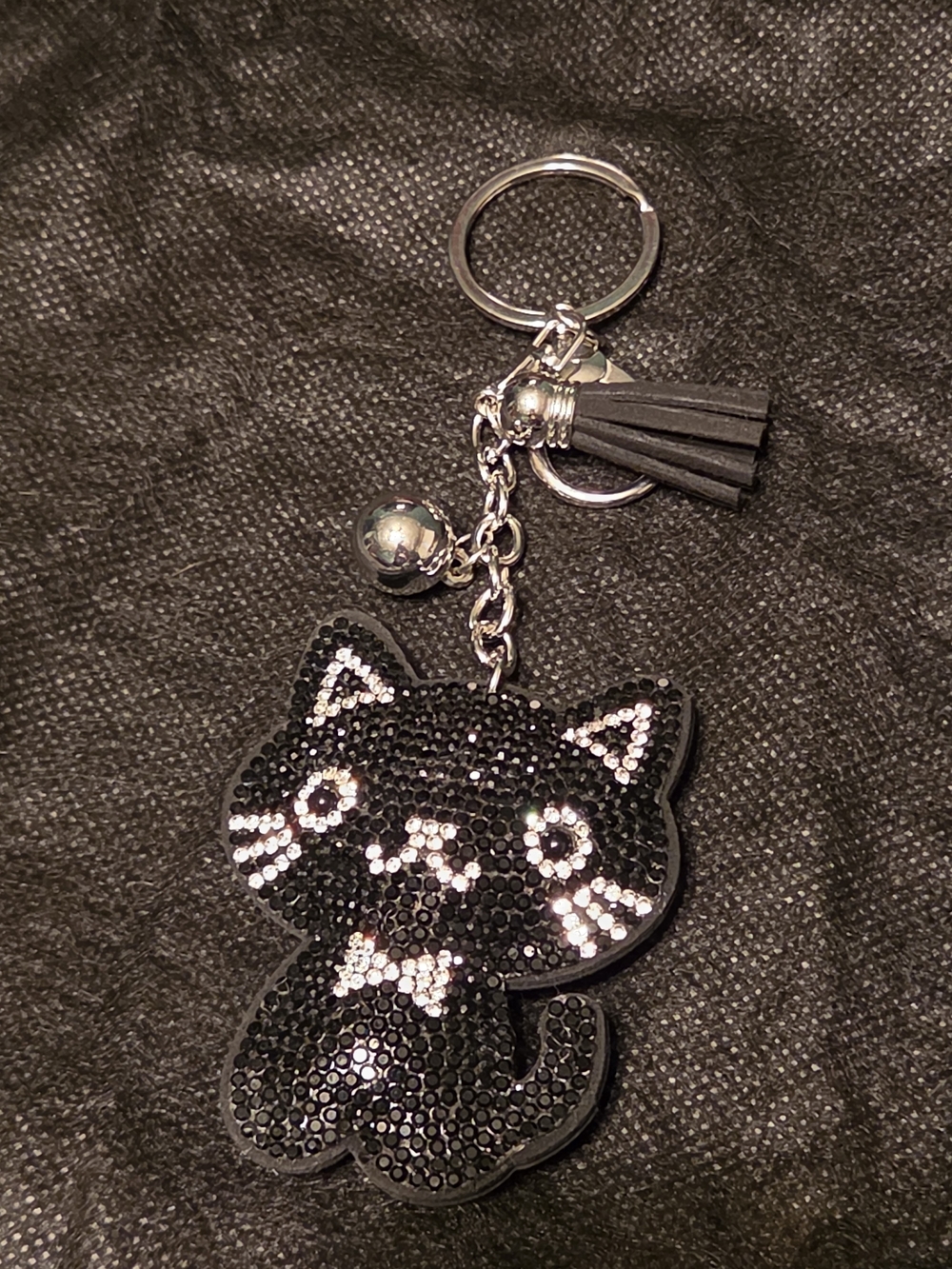 Black Cat Bag Charm/Keychain